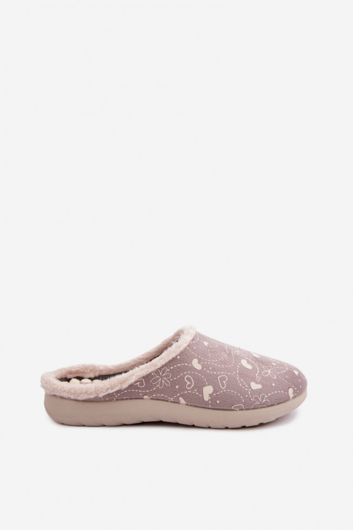 Graue Damen-Slipper mit Mustern Inblu ET000041