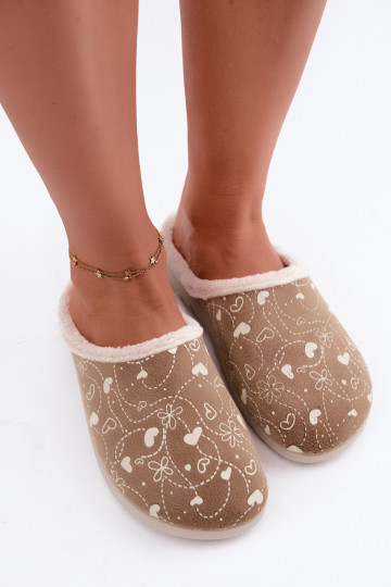 Grüne Damen-Slipper mit Mustern Inblu ET000041