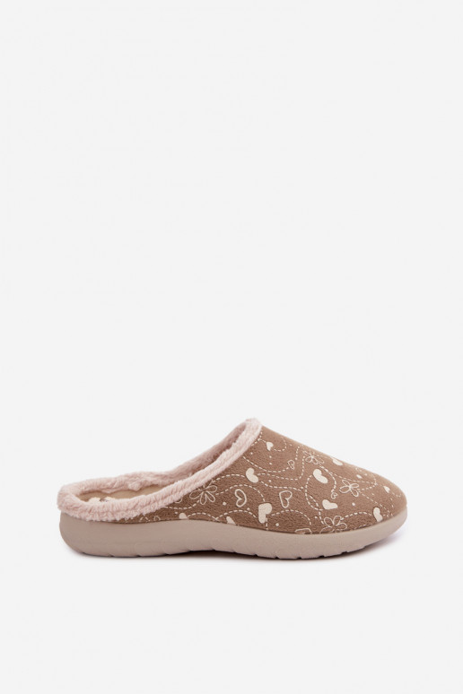 Grüne Damen-Slipper mit Mustern Inblu ET000041