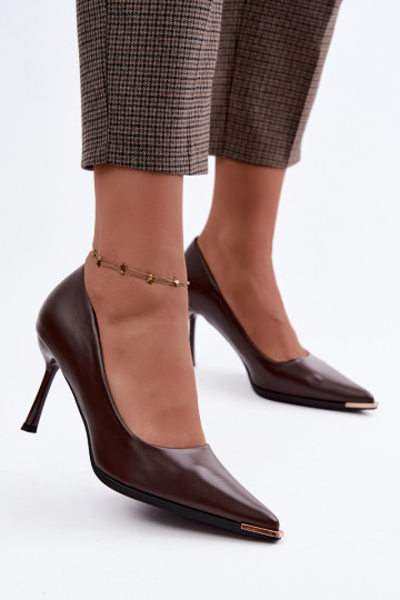 Hochhackige Schuhe aus Kunstleder CzekoladoĮe INarelia 2