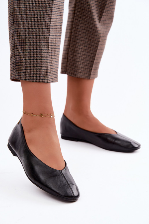 Ballerinas mit dekorativem Stick in Schwarz Iralia