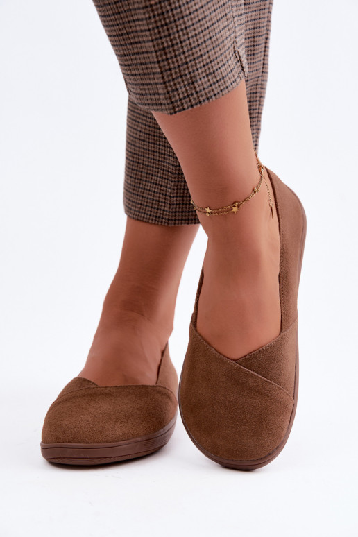 Barefoot Ballerinas aus Kunstveloursleder in Braun Mirelia