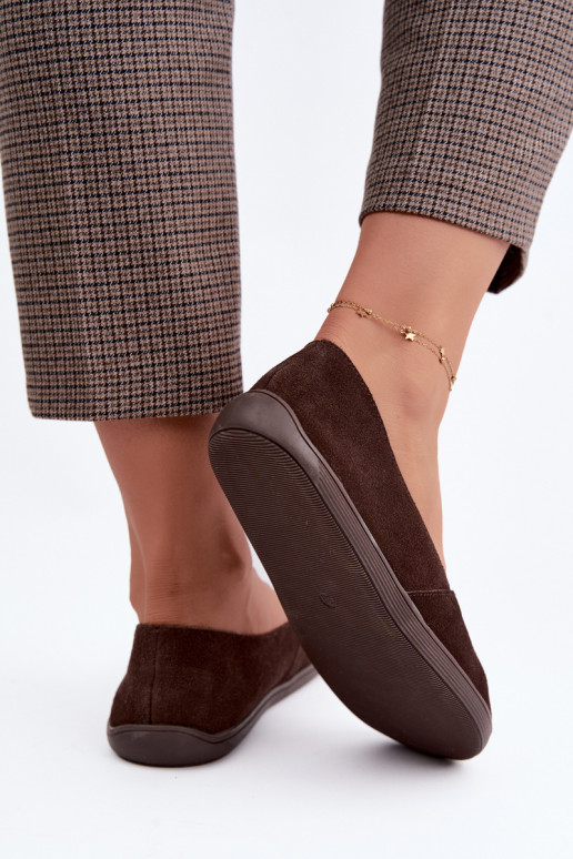 Damen Ballerinas aus Kunstveloursleder Mirelia