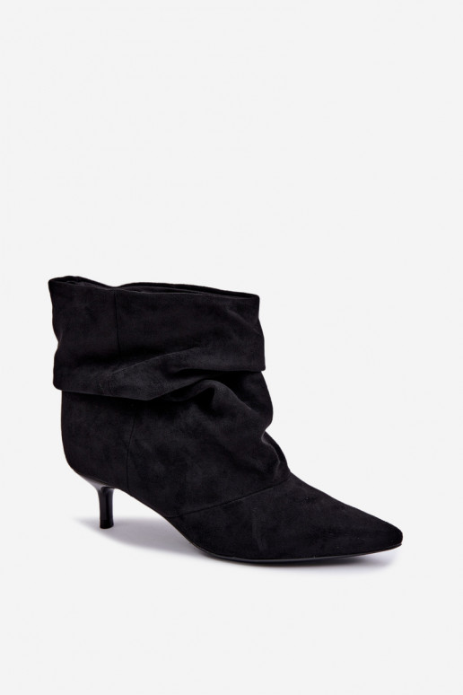 Schlüpfschuhe Stiefeletten mit Absätzen in Schwarz Loralia