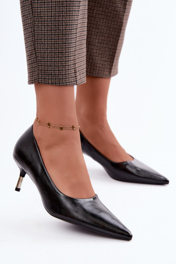 Schuhe mit niedrigem Absatz in Schwarz Pelina 2
