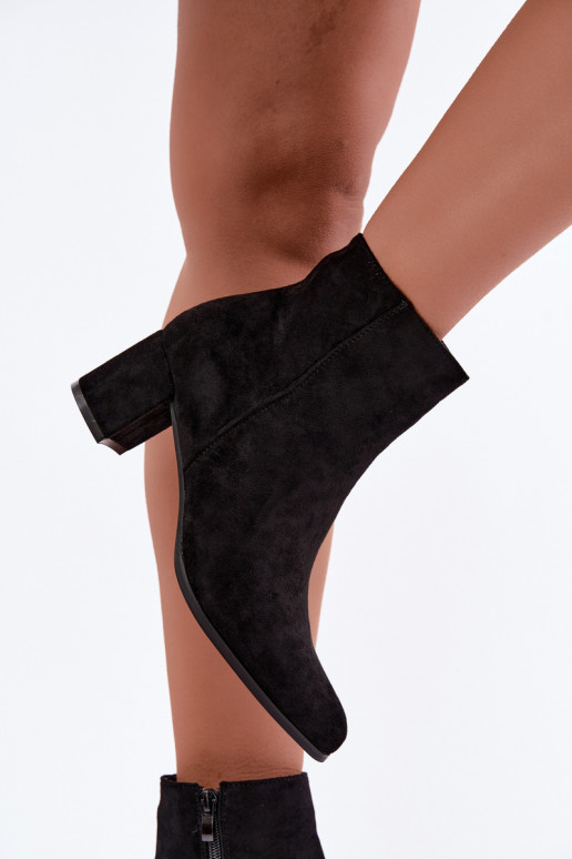 Isolierte Damen-Stiefeletten mit Absatz Brella in schwarzer Farbe