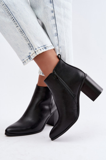 Damen warme Stiefeletten mit Isolierung Sergio Leone BT-50-S in schwarzer Farbe