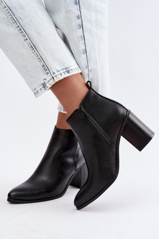 Damen warme Stiefeletten mit Isolierung Sergio Leone BT-50-S in schwarzer Farbe