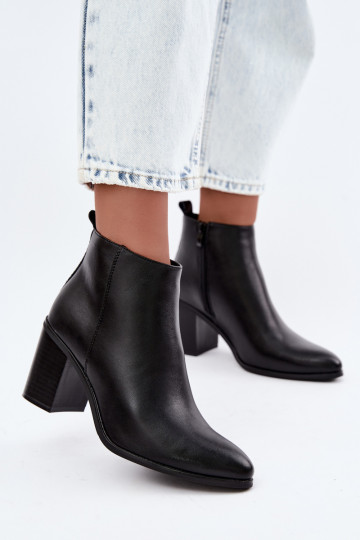 Haut Stiefel mit Heizung im Inneren Sergio Leone BT-50-S schZuarze Farbe 2
