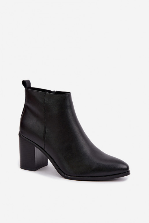 Damen warme Stiefeletten mit Isolierung Sergio Leone BT-50-S in schwarzer Farbe