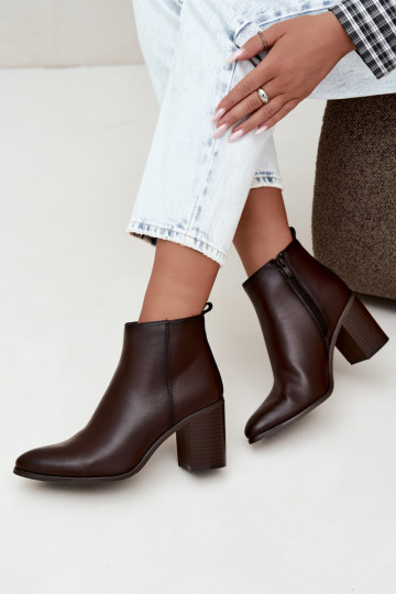Haut Stiefel mit Heizung im Inneren Sergio Leone BT-50-S CzekoladoZue