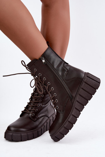 Haut Stiefel mit einer Plattform sich Zuarm laufen T.Sokolski AN Z26-160 CzekoladoZue 2