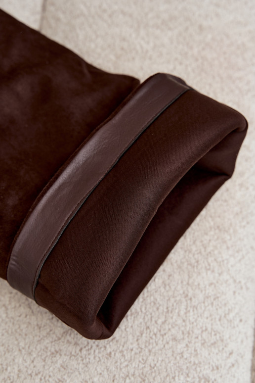 Schokoladenfarbene Damen-Knöchelhohe Stiefel mit Absätzen Anica