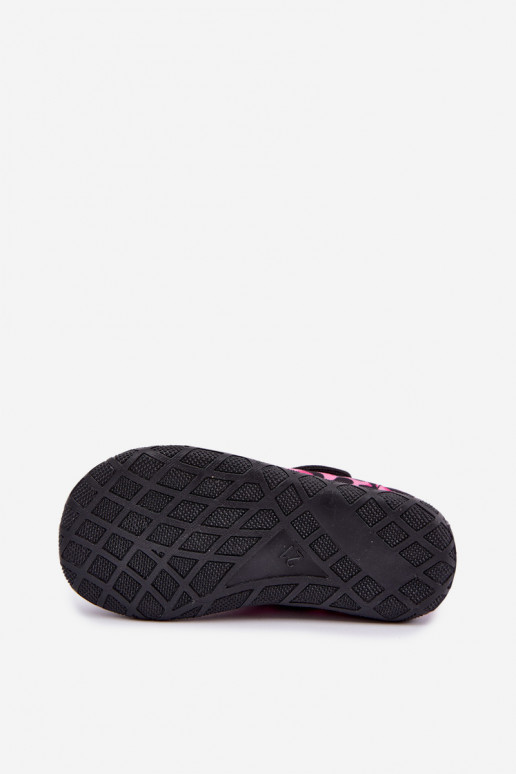 Kinderschuhe Milami mit Klettverschlüssen und Leopardenmustern in Rosa und Schwarz Esnia
