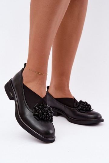 Damenleder Schuhe mit Ornamenten schwarz T.Sokolski 2