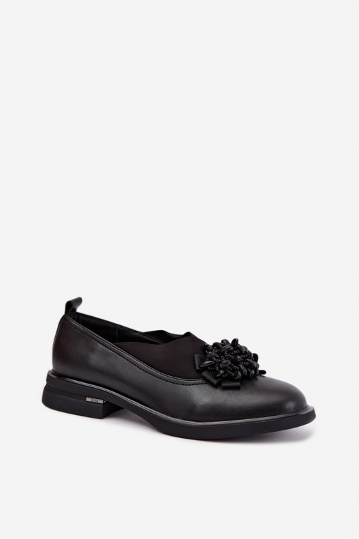 Damenleder Schuhe mit Ornamenten schwarz T.Sokolski