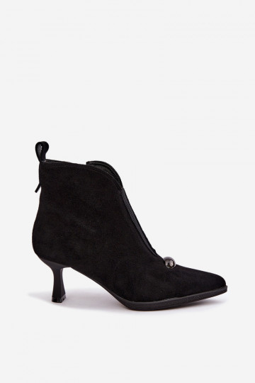 Damen Schuhe aus Kunstveloursleder mit Absatz T.Sokolski S2 Z26-281 in schwarzer Farbe 2