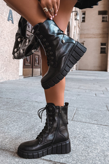 Damen warme Stiefeletten mit Plateau T.Sokolski AN Z26-160 in schwarzer Farbe
