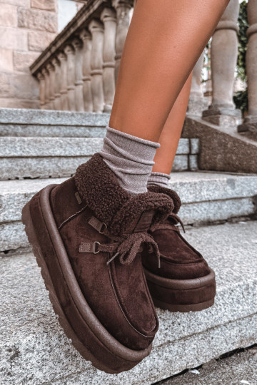 Schneestiefel mit Plattform und Isolierung Big Star UU274214 in Schokoladenfarbe 2