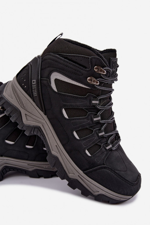 isolierte Wanderschuhe für Herren Big Star UU174317 in schwarzer Farbe