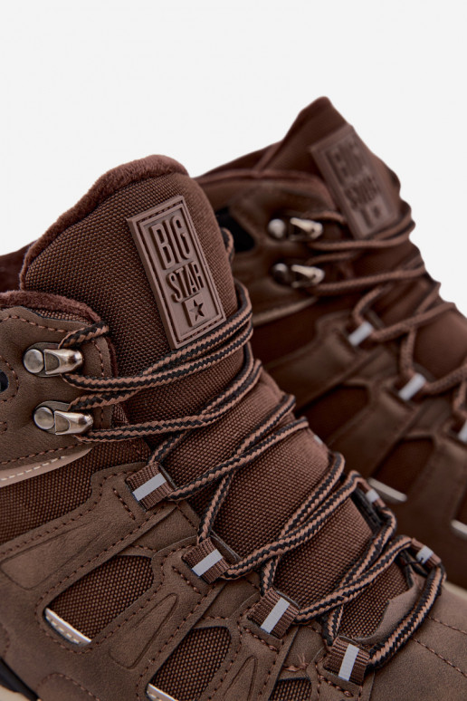 isolierte Wanderschuhe für Herren Big Star UU174316 in brauner Farbe