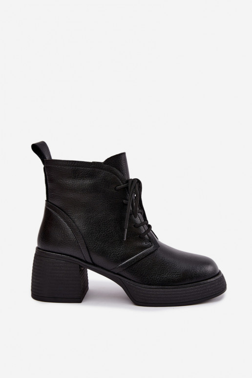 Damen isolierte Stiefeletten D&A CR62-3368 in Schwarz