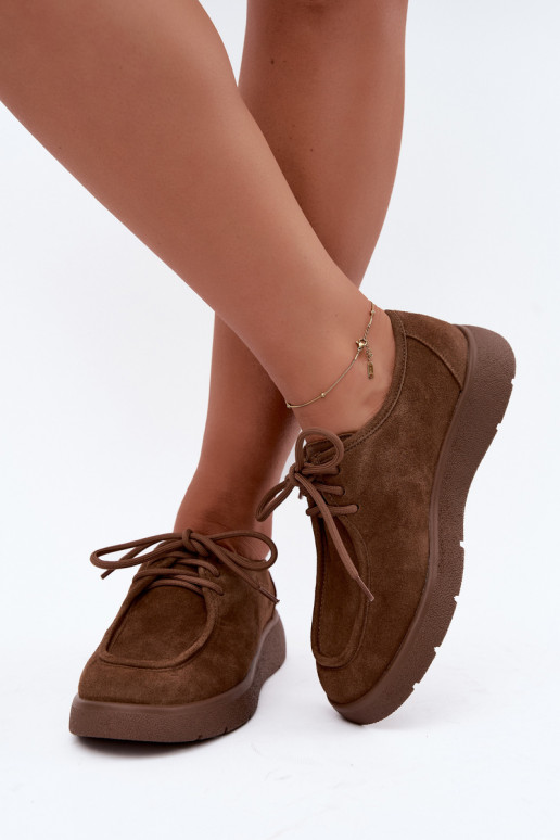 Damen Schuhe aus Kunstveloursleder Tai turiciejka K7189-04 in Sand