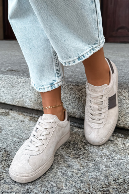 Kunstveloursleder Damen-Sneaker Big Star UU274440 in Sand