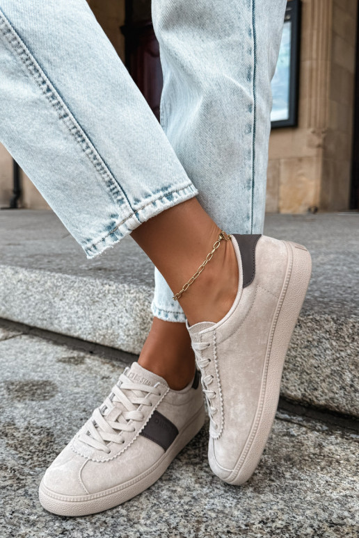Kunstveloursleder Damen-Sneaker Big Star UU274440 in Sand