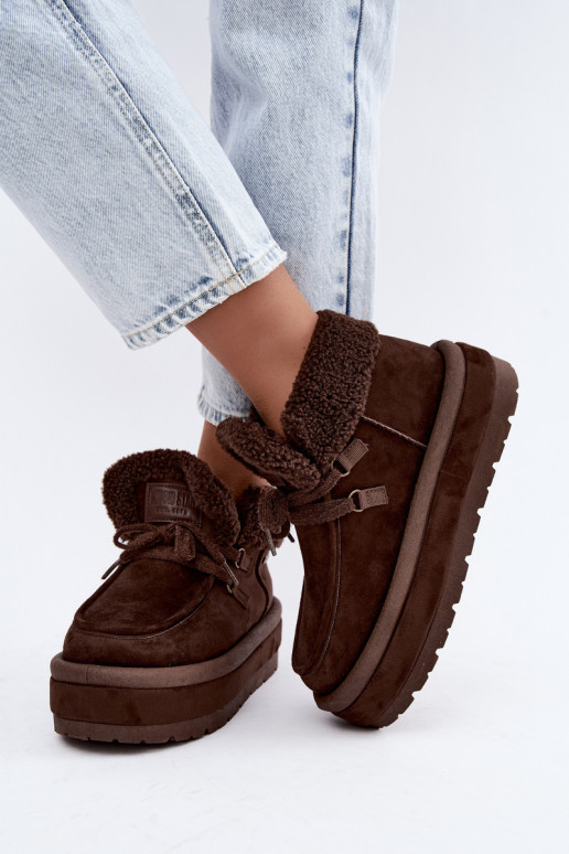 Schneestiefel mit Plattform und Isolierung Big Star UU274214 in Schokoladenfarbe