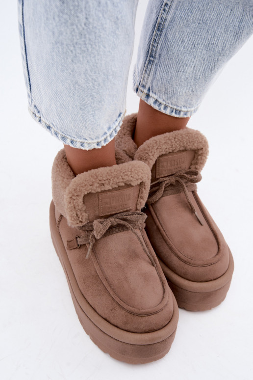 Schneestiefel mit Plattform und Isolierung Big Star UU274215 in Sandfarbe