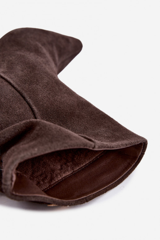 Wildlederstiefel mit dünnen Absätzen und Isolierung, zum Hineinschlüpfen Big Star UU274492 braun