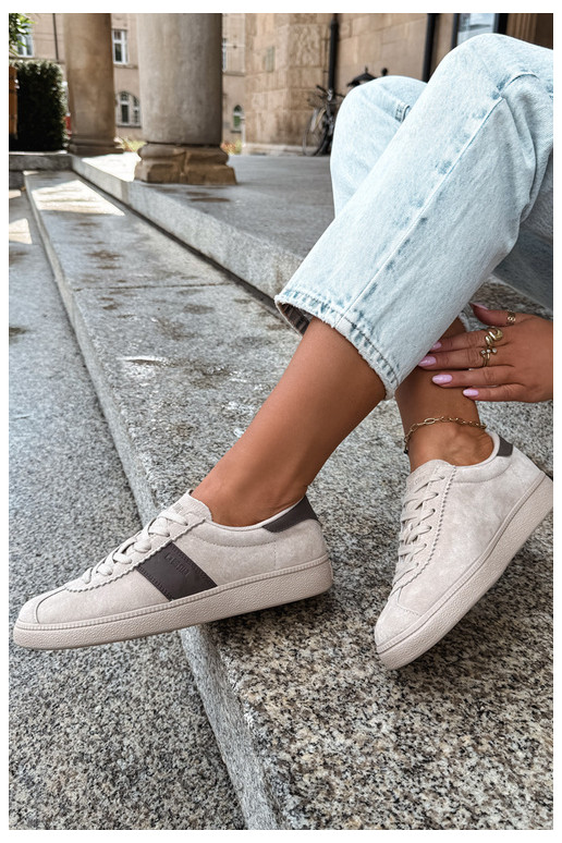 Kunstveloursleder Damen-Sneaker Big Star UU274440 in Sand