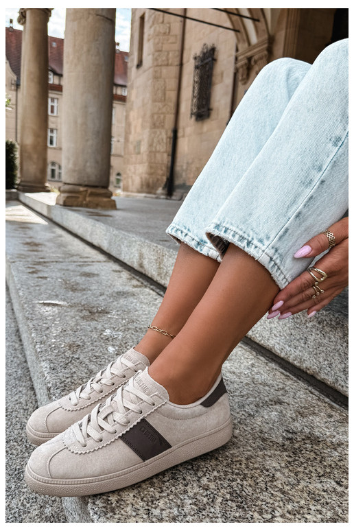 Kunstveloursleder Damen-Sneaker Big Star UU274440 in Sand