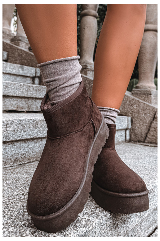 Schneestiefel mit Plattform Big Star UU274223 in Schokolade