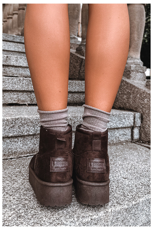 Schneestiefel mit Plattform Big Star UU274223 in Schokolade