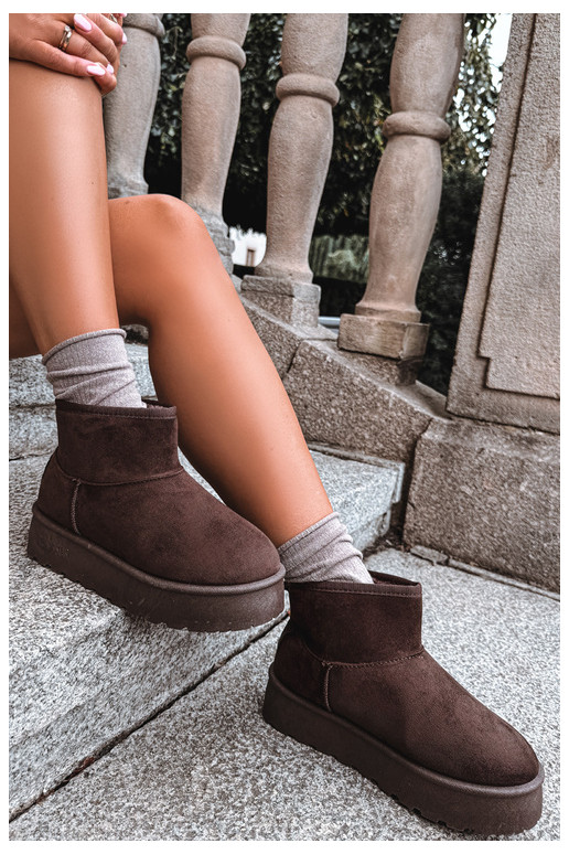 Schneestiefel mit Plattform Big Star UU274223 in Schokolade