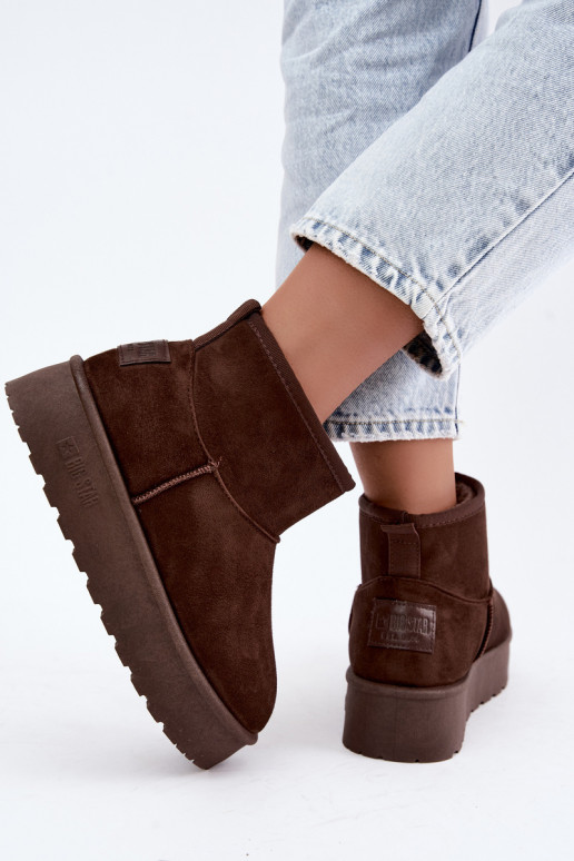 Schneestiefel mit Plattform Big Star UU274223 in Schokolade