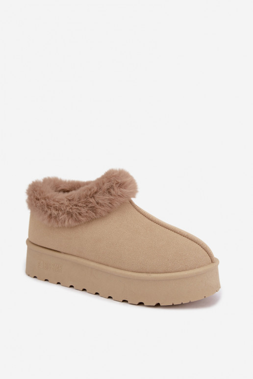 Schneestiefel mit Plattform und Fell Big Star UU274204 in Sand