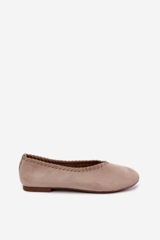 Ballerinas mit geflochtenem Rand in Sandfarbe Talessa