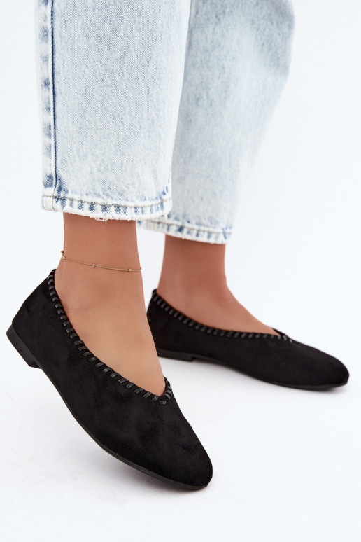 Schwarze Ballerinas mit geflochtenem Detail Talessa