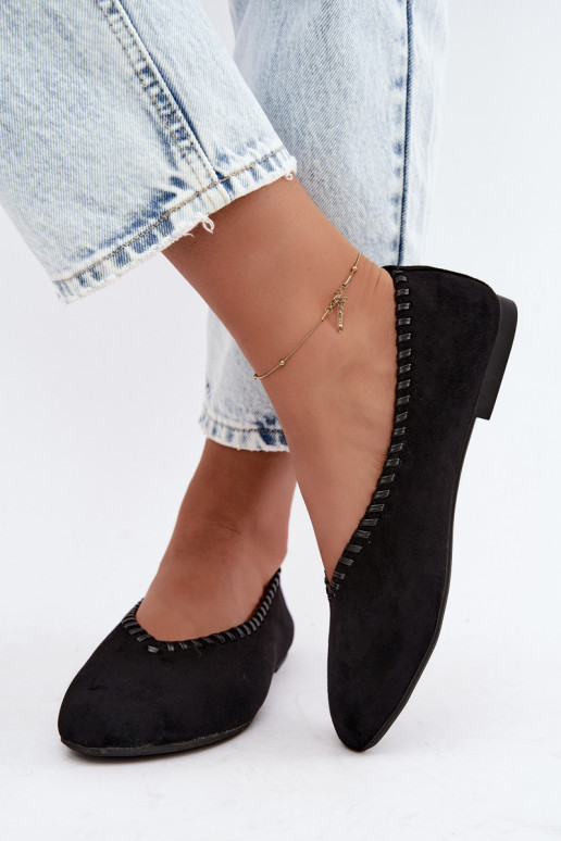 Schwarze Ballerinas mit geflochtenem Detail Talessa