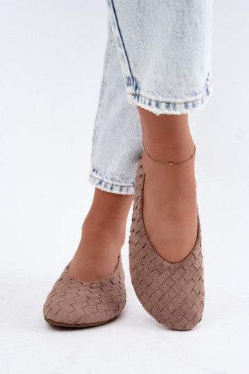 Beige Ballerinas mit Mustern Larelle
