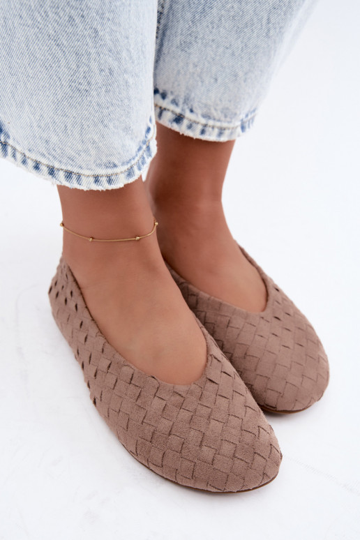 Beige Ballerinas mit Mustern Larelle