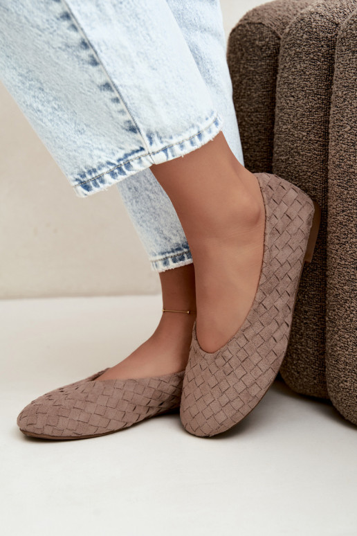 Beige Ballerinas mit Mustern Larelle