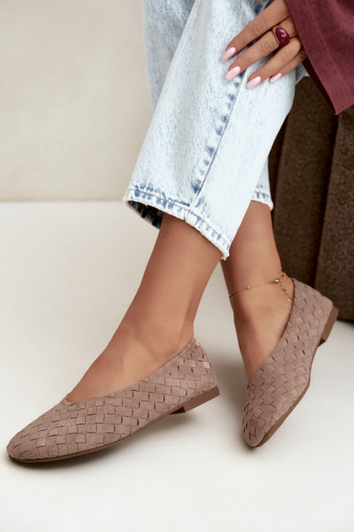 Beige Ballerinas mit Mustern Larelle