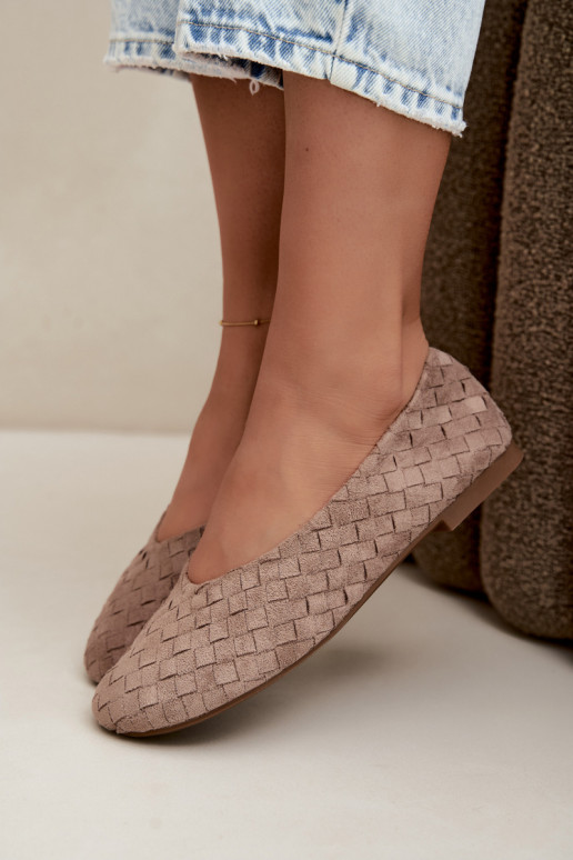 Beige Ballerinas mit Mustern Larelle