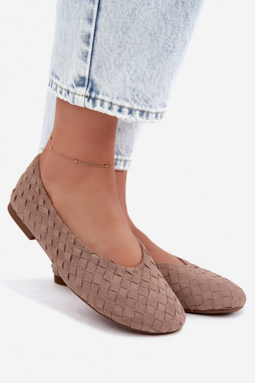 Beige Ballerinas mit Mustern Larelle