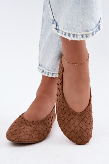 Braune Ballerinas mit Mustern Larelle 2