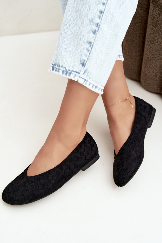 Schwarze Ballerinas mit Mustern Larelle